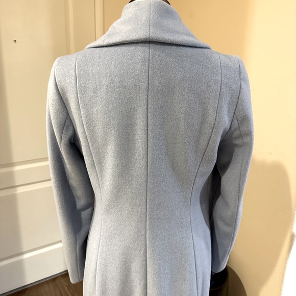 Cole Haan Powder Blue Wool Coat - Picture 9 of 17